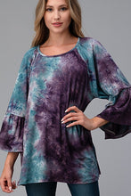Load image into Gallery viewer, Bell Sleeve Tie Dye Tunic
