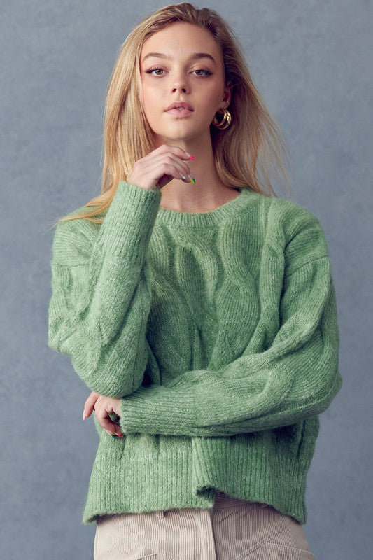 Chunky Cable Knit Pullover