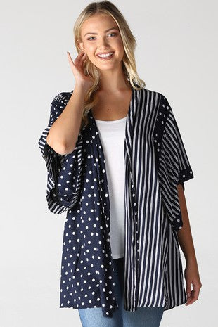 Stripes & Dots Kimono