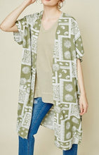 Load image into Gallery viewer, Mixed Pattern Kimono Duster
