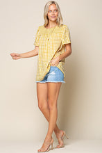 Load image into Gallery viewer, Short Sleeve Gingham Top
