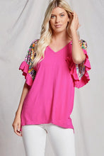 Load image into Gallery viewer, Floral Bell Sleeve Top
