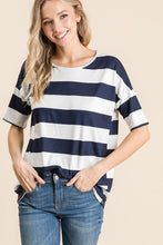 Load image into Gallery viewer, Bold Stripe Tee - Navy
