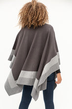 Load image into Gallery viewer, Color Block Sweater Wrap - Charcoal Mix
