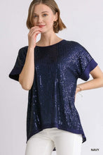 Load image into Gallery viewer, Sequin Short Sleeve Blouse
