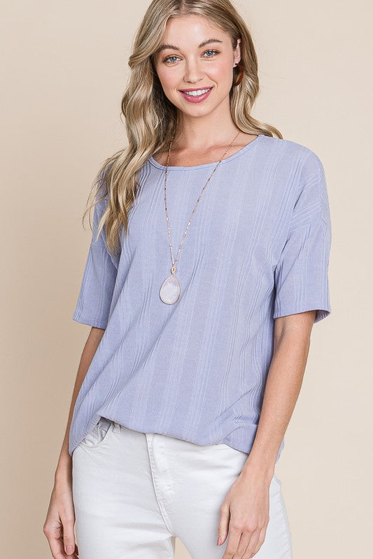 Boatneck Knit Tunic Tee