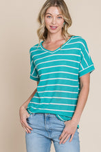 Load image into Gallery viewer, Waffle Knit Striped Tee
