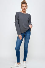 Load image into Gallery viewer, Two-tone Stripe Sweater
