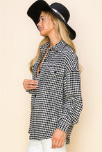 Load image into Gallery viewer, Houndstooth Tweed Shacket
