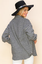 Load image into Gallery viewer, Houndstooth Tweed Shacket
