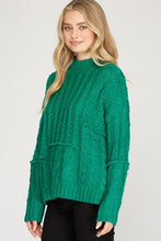 Load image into Gallery viewer, Mixed Cable Knit Pullover Sweater
